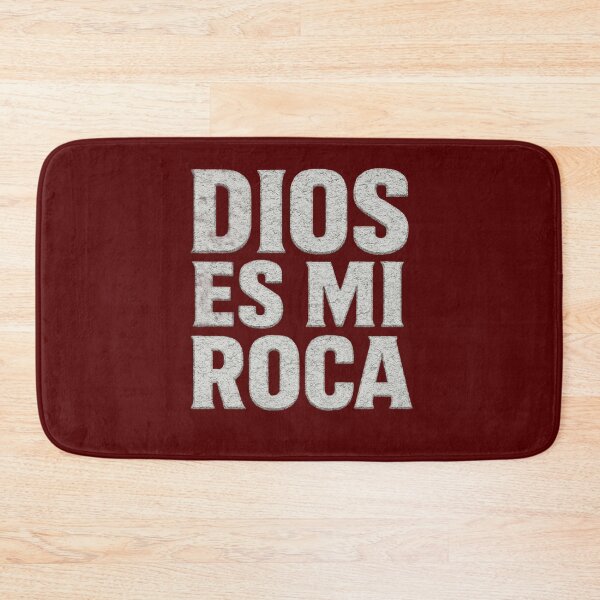 Item preview, DIOS ES MI ROCA - White Stone Typography - Christian designed and sold by Urban-InkStudio.