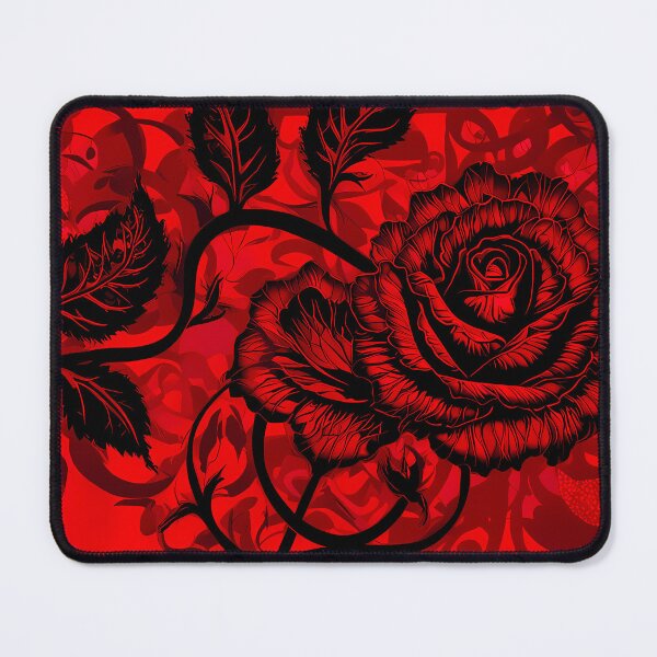 Item preview, Gothic Red Roses Floral Pattern designed and sold by Blooms & Paws Haven .