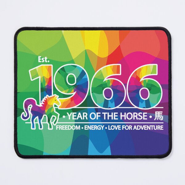 Item preview, Birthday Established 1966 Happy Year of The Horse Chinese Zodiac designed and sold by PCStudio57.