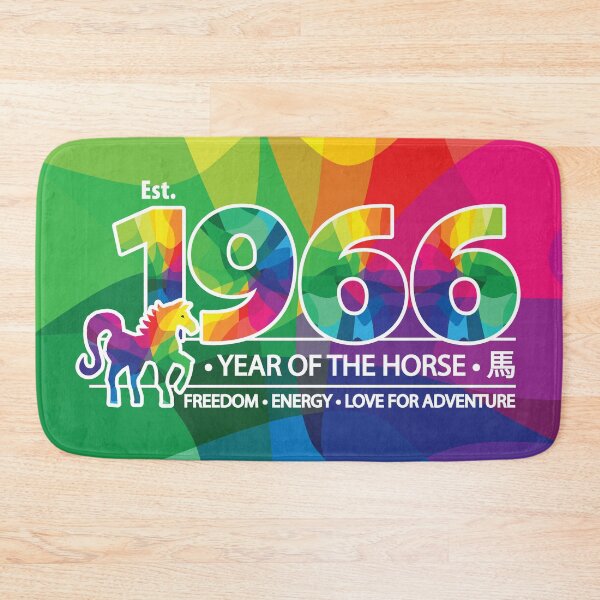 Item preview, Birthday Established 1966 Happy Year of The Horse Chinese Zodiac designed and sold by PCStudio57.