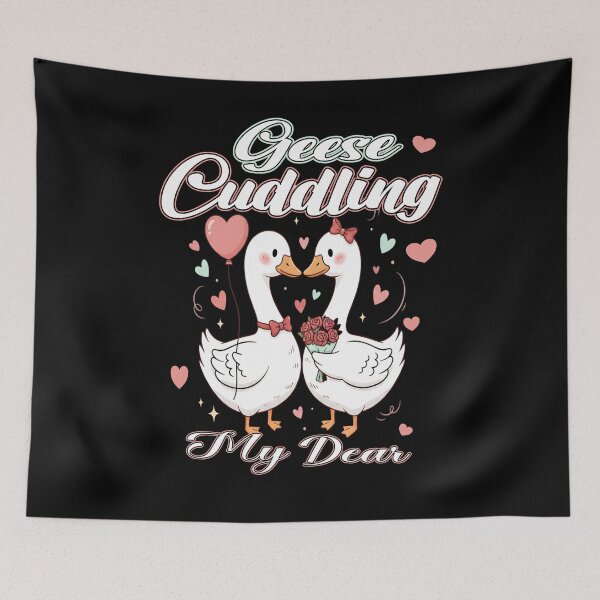 Item preview, GEESE CUDDLING MY DEAR Valentines Day lovers couples loving partners married dating relationship marriage designed and sold by Jt41.