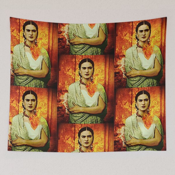 Item preview, Frida Kahlo Flaming Heart designed and sold by FridaArtGallery.