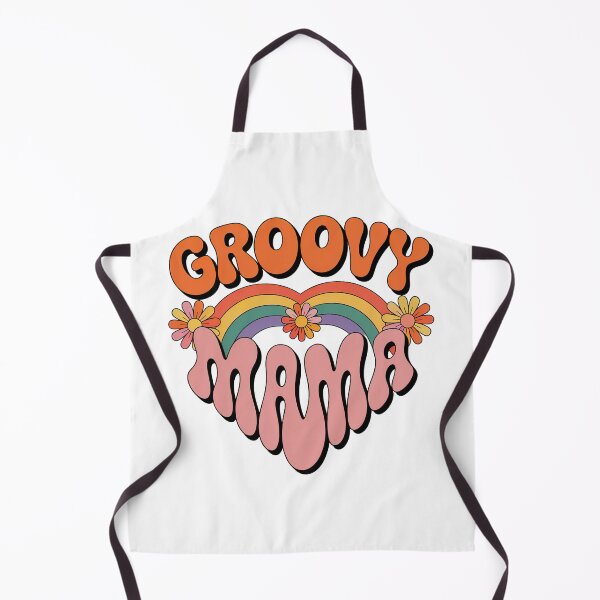 Artikelvorschau, Groovy Mama, Retro Vintage Groovy Flowers und Regenbogen entworfen und verkauft von graphic-genie.