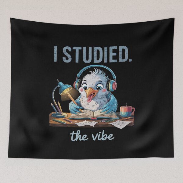 Item preview, I Studied the Vibe  Gamer Pixel Chicken  designed and sold by MarryIsMonth.
