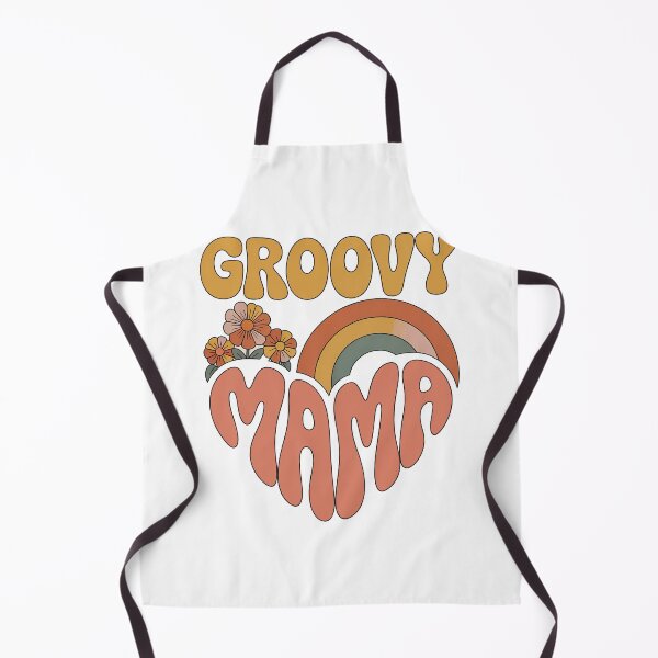 Artikelvorschau, Groovy Mama, Retro Vintage Groovy Flowers und Regenbogen entworfen und verkauft von graphic-genie.