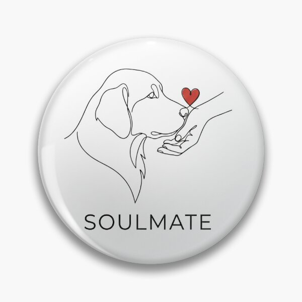 Item preview, Dog Soulmate Line Art – Minimalist Pet Love One Line Drawing Valentine Gift designed and sold by Luminari Creations.