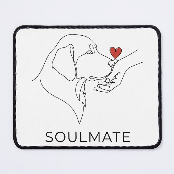 Item preview, Dog Soulmate Line Art – Minimalist Pet Love One Line Drawing Valentine Gift designed and sold by Luminari Creations.