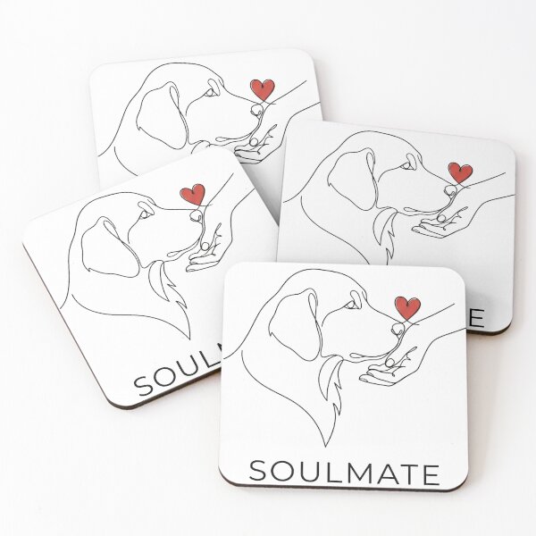 Item preview, Dog Soulmate Line Art – Minimalist Pet Love One Line Drawing Valentine Gift designed and sold by Luminari Creations.