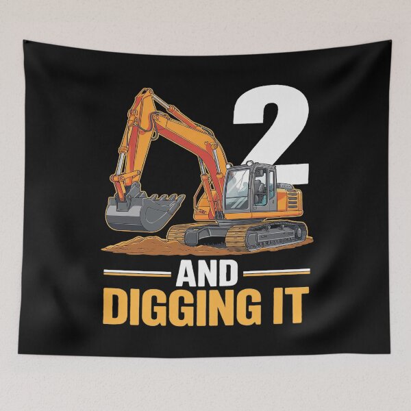 Item preview, I'm Two 2 Year Old 2nd Birthday Boy Excavator Construction 1 designed and sold by FadeOfThrone.