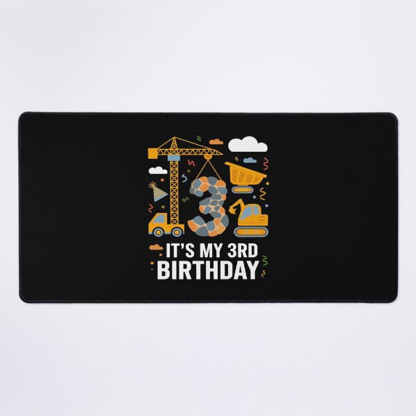Item preview, It's My 3rd Birthday Boys Construction Excavator 3 Years Old designed and sold by FadeOfThrone.