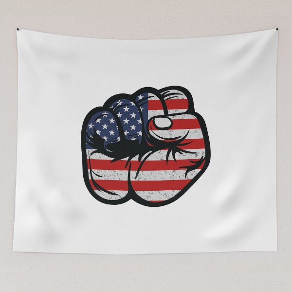 Item preview, Vintage American Flag Fist  designed and sold by MarshallStickerX.