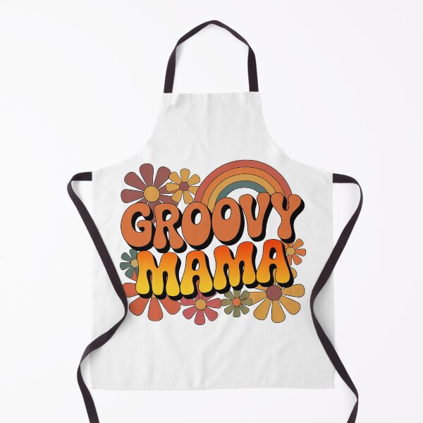 Artikelvorschau, Groovy Mama, Retro Vintage Groovy Flowers und Regenbogen entworfen und verkauft von graphic-genie.
