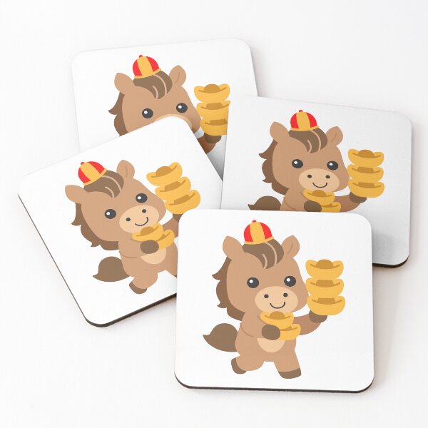 Item preview, Cute Horse Holding Gold Ingots designed and sold by IN Tales.