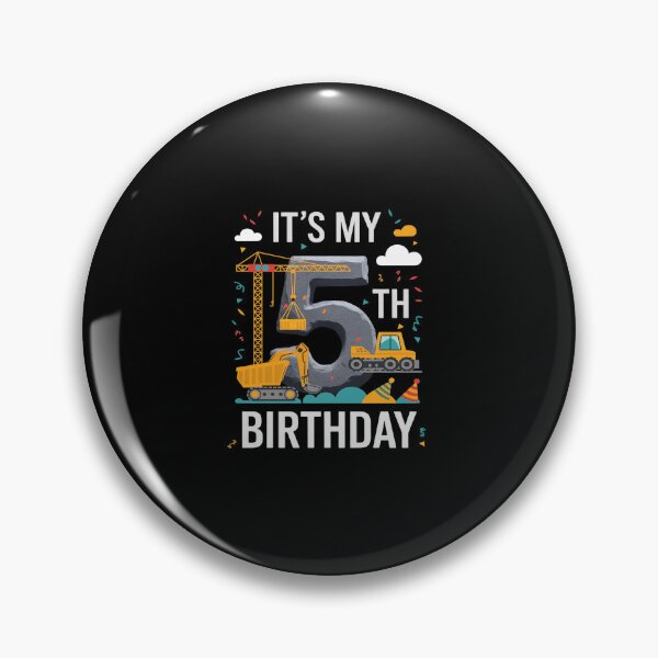 Artikelvorschau, Es ist mein 5. Geburtstag, Jungs, Baustellenbagger, 5 Jahre alt entworfen und verkauft von SyntaxClaw.