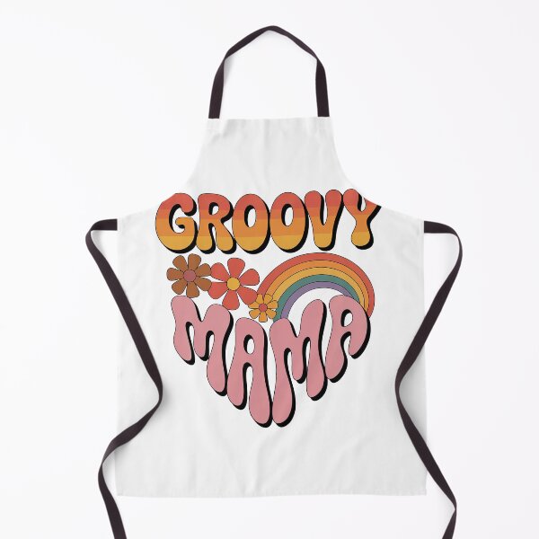 Artikelvorschau, Groovy Mama, Retro Vintage Groovy Flowers und Regenbogen entworfen und verkauft von graphic-genie.