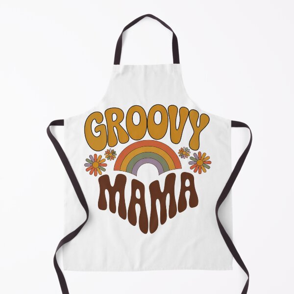 Item preview, Groovy Mama, Retro Vintage Groovy Flowers and Rainbow designed and sold by graphic-genie.