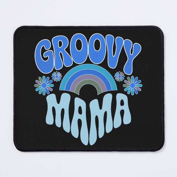 Item preview, Groovy Mama, Retro Vintage Groovy Flowers and Rainbow designed and sold by graphic-genie.