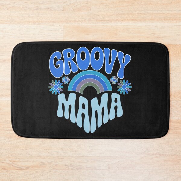 Item preview, Groovy Mama, Retro Vintage Groovy Flowers and Rainbow designed and sold by graphic-genie.