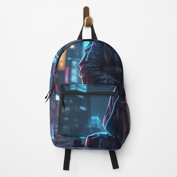 Item preview, Neon Sentinel Cyberpunk Hooded Girl in Futuristic Night City designed and sold by Element Horizon Studio.