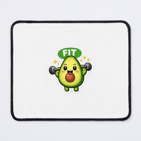 Item preview, Avocado Fit Sticker – Healthy, Happy Cartoon designed and sold by KDB Art.