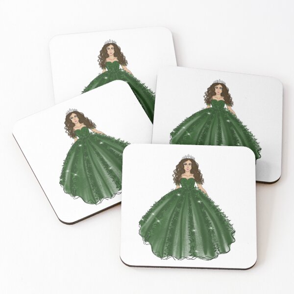 Item preview, Green Emerald Quince Girl Illustration with Tiara designed and sold by SMillustrations.