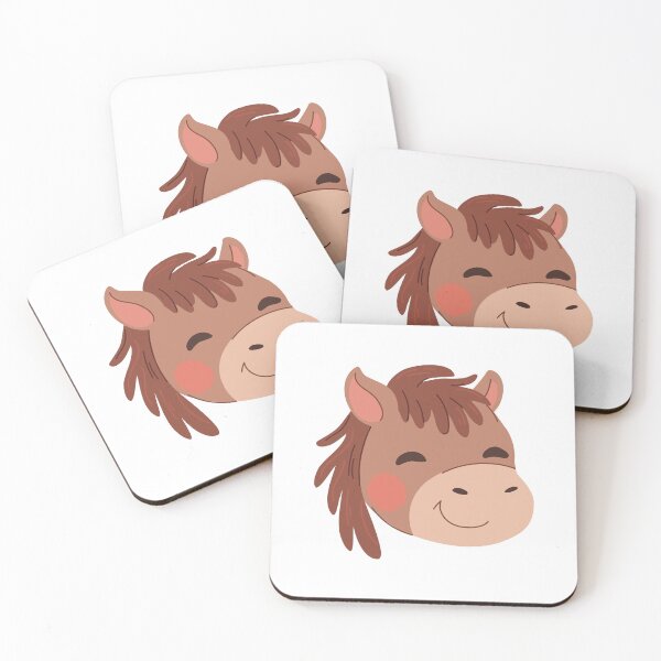 Item preview, Smiling Brown Horse Face Illustration designed and sold by IN Tales.