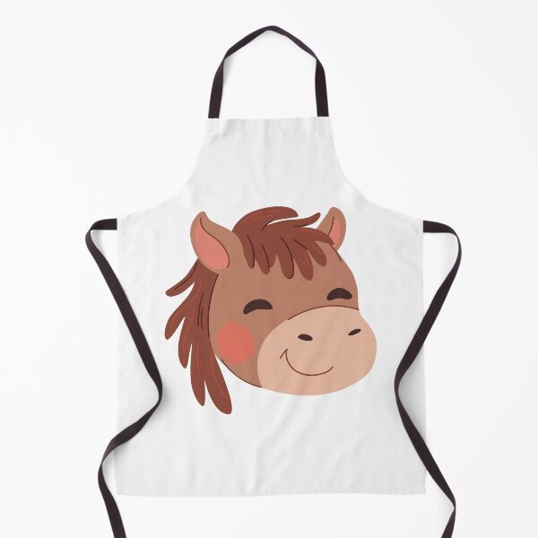 Item preview, Smiling Brown Horse Face Illustration designed and sold by IN Tales.