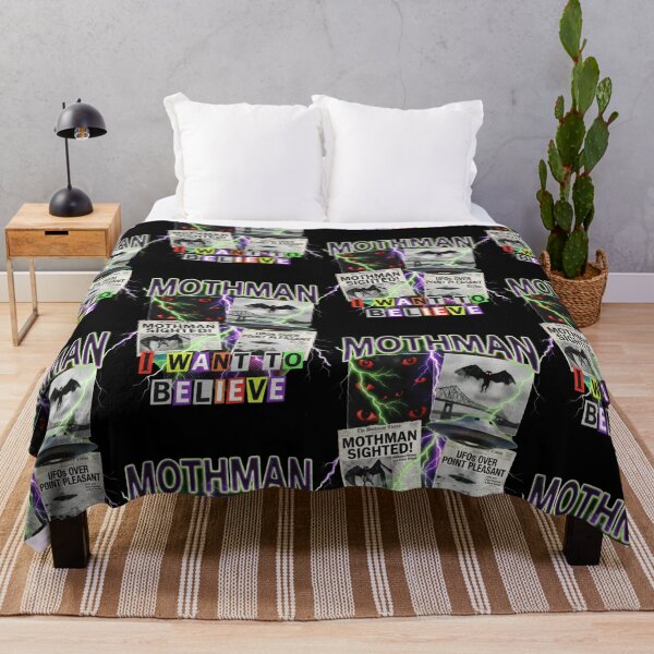 Item preview, Mothman I Want to Believe – Cryptid UFO Paranormal X-Files Vintage Bootleg Concert Tee Design designed and sold by Luminari Creations.