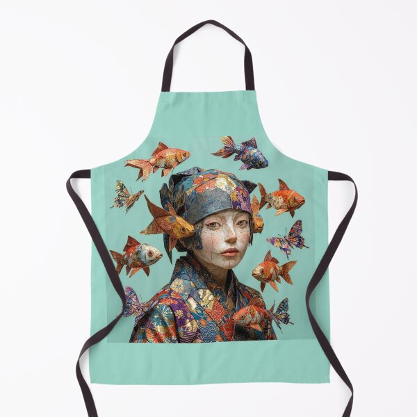 Item preview, Origami Woman with Koi and Butterflies designed and sold by Tridentulus.