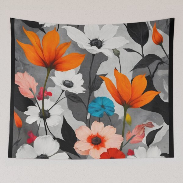 Item preview, Chromatic Flora - Modern Botanical Art with Color Pop designed and sold by JackrabbitPub.