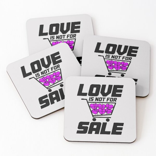 Item preview, Love is Not for Sale Heart Shopping Cart Aesthetic Art designed and sold by SplashTastic.