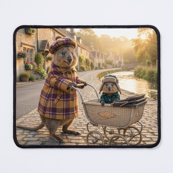 Item preview, Quokka Mom Takes Her Joey Out in Pram designed and sold by Tridentulus.