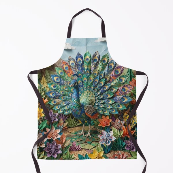 Item preview, Origami Peacock in Flower Garden designed and sold by Tridentulus.