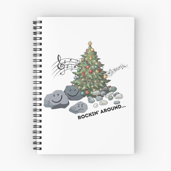 Item preview, Festive Christmas Tree with Rocks designed and sold by LunaPrintable.