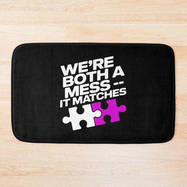 Item preview, We're Both a Mess It Matches Funny Relationship Puzzle Art designed and sold by SplashTastic.