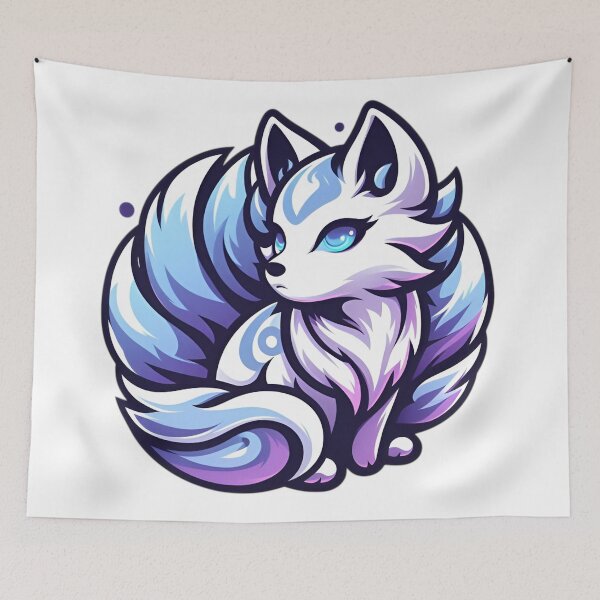 Item preview, Arctic Kitsune Fox – Cute Ice Spirit Fox Illustration designed and sold by Dyan4.
