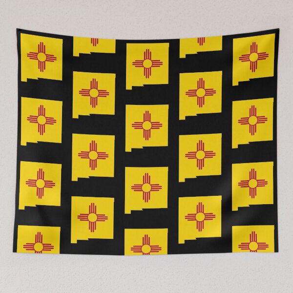 Item preview, New Mexico State Map - Zia Sun Symbol Pride designed and sold by mashmosh.