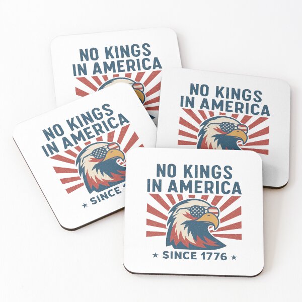 Item preview, No Kings in America Since 1776 Eagle – Patriotic Freedom Statement Art designed and sold by flagylART.