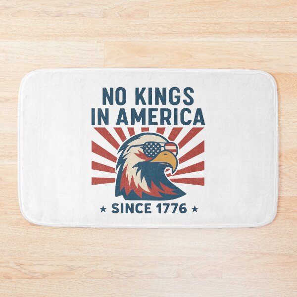 Item preview, No Kings in America Since 1776 Eagle – Patriotic Freedom Statement Art designed and sold by flagylART.
