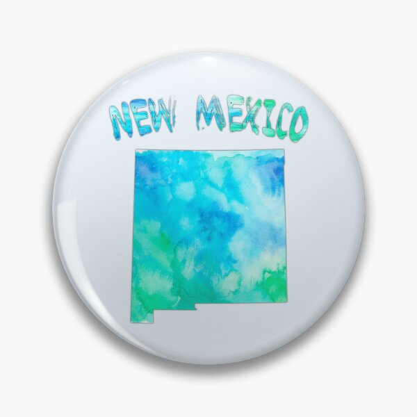 Item preview, New Mexico State Watercolor Map - Vibrant Turquoise & Teal Edition designed and sold by mashmosh.