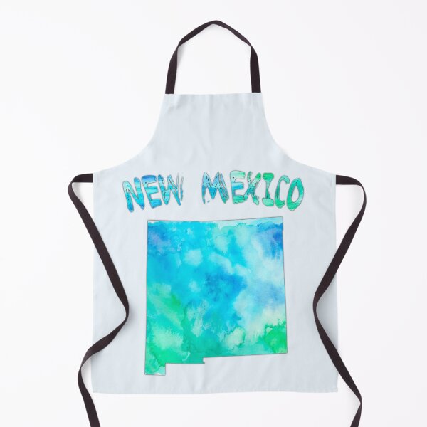 Item preview, New Mexico State Watercolor Map - Vibrant Turquoise & Teal Edition designed and sold by mashmosh.