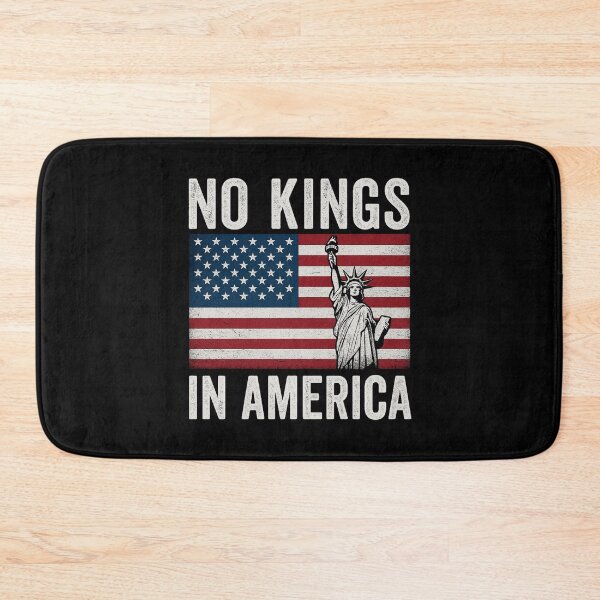 Item preview, No Kings in America with Statue of Liberty – Vintage Patriotic Freedom Artwork designed and sold by flagylART.