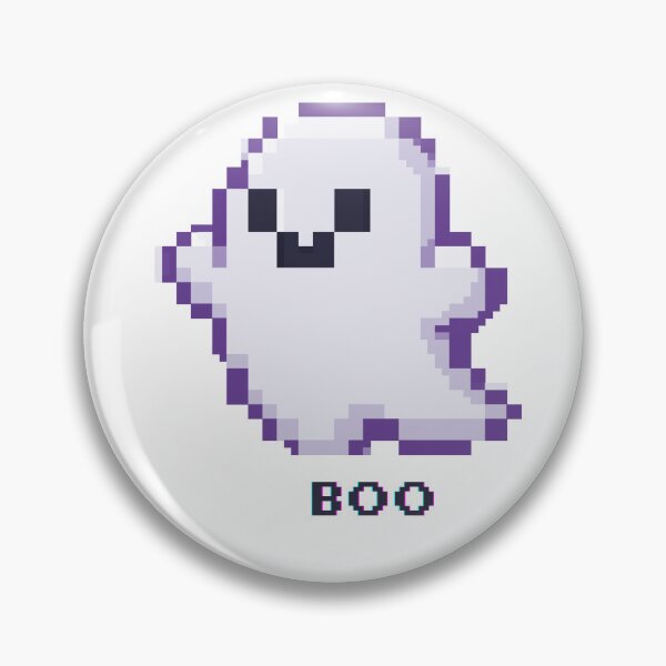 Item preview, Cute Pixel Ghost Boo – Kawaii 8-Bit Halloween Pixel Art Design designed and sold by Kstyle93.