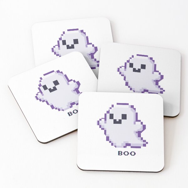 Item preview, Cute Pixel Ghost Boo – Kawaii 8-Bit Halloween Pixel Art Design designed and sold by Kstyle93.