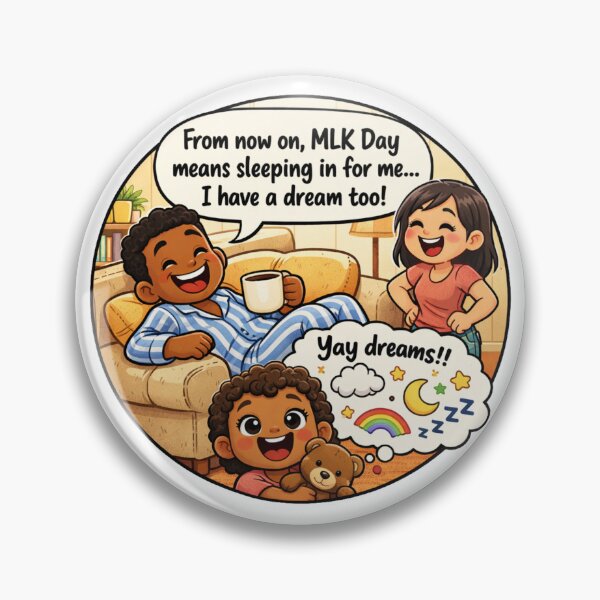 Item preview, MLK Day Sleeping In Family Funny Sticker designed and sold by octozap.