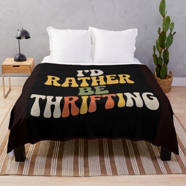 Item preview, Vintage I’d Rather Be Thrifting Retro Typography Shirt designed and sold by Viktorio Art Shop.