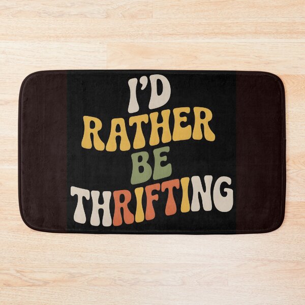 Item preview, Vintage I’d Rather Be Thrifting Retro Typography Shirt designed and sold by Viktorio Art Shop.
