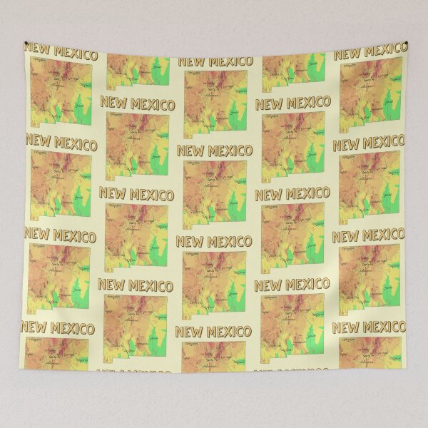 Item preview, New Mexico Topographic Vintage Map Art designed and sold by mashmosh.