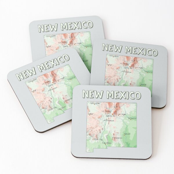 Item preview, New Mexico State Topographic Map & Cities designed and sold by mashmosh.