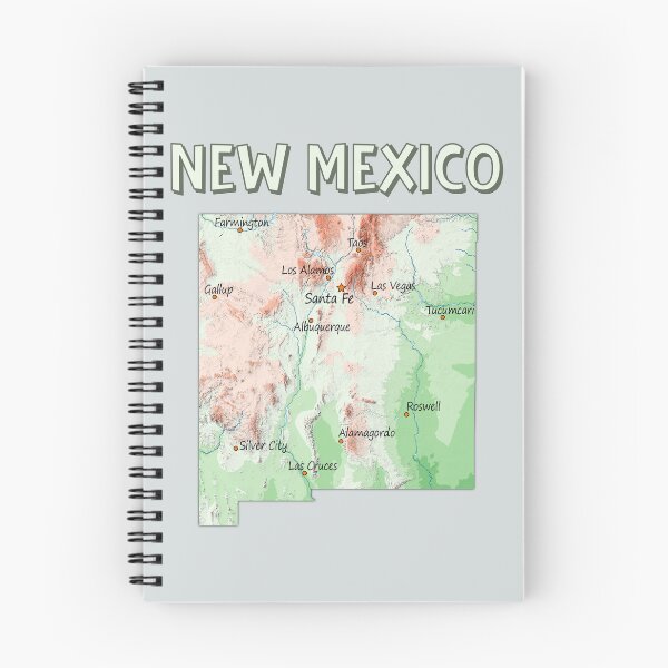 Item preview, New Mexico State Topographic Map & Cities designed and sold by mashmosh.